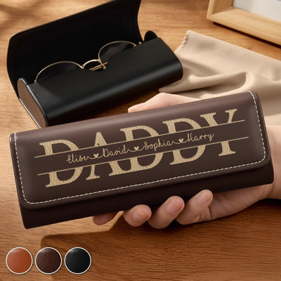 Custom PU Leather Eyeglass Case - Personalized Father's Day Birthday Gifts For Dad, Grandpa - You’re One Of A Kind