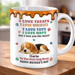 Custom 3D Inflated Effect Printed Mug - Personalized Mother's Day Birthday Gifts For Dog Lovers, Dog Mom - We Love You So Much