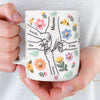 Custom Faux Embroidery Mug - Personalized Mother's Day Gifts For Mom, Grandma - A Pastel Little World Of Us