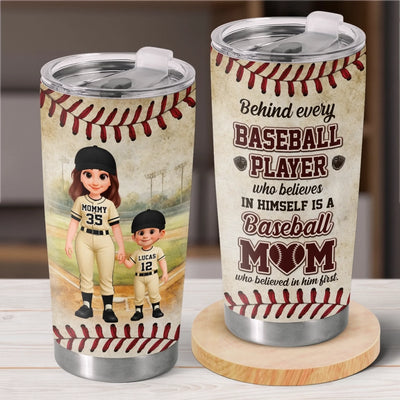 Custom Tumbler - Personalized Mother's Day Birthday Gifts For Baseball Mom, Grandma - Sunshine, Ballfields And Baseball Mom Life