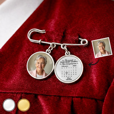 Custom Lapel Pin With Photo Charms - Personalized Memorial Sympathy Graduation Gifts For Him, Her - This Achievement Is For You Above