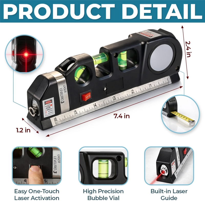 Custom Laser Level Tool - Personalized Father's Day Birthday Gifts For Dad, Grandpa - A Lifetime Of Love And Guidance