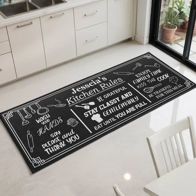 Custom Runner Rug - Personalized Birthday Gifts For Women, Men - Kitchen Full Of Love And Joy