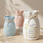 Custom Flower Vase With Ribbon - Personalized Mother's Day Birthday Gifts For Daughter - You Hold Love So Beautifully