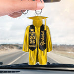 Today Is A New Beginning - Family Personalized Custom Car Ornament - Acrylic Custom Shaped - Graduation Gift For Family Members, Siblings, Brothers, Sisters