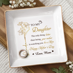 Custom Jewelry Dish - Personalized Mother's Day Birthday Gifts For Daughter - A Graceful Keepsake For Her Story