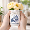 Custom Photo Flower Vase With Ribbon - Personalized Best Friend Birthday Gifts For Women, Besties, Sisters, BFF - The Best Snapshots Start With Sisters