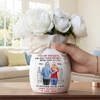 Custom Flower Vase With Ribbon - Personalized Mother's Day Birthday Gifts For Daughter - Her Motherhood Is My Joy In Bloom