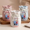 Custom Flower Vase With Ribbon - Personalized Mother's Day Birthday Gifts For Daughter - Her Motherhood Is My Joy In Bloom