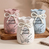 Custom Flower Vase With Ribbon - Personalized Birthday Gifts For Daughter - Daughter First, Best Friend Always