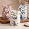 Custom Flower Vase With Ribbon - Personalized Baby Shower, Gender Reveal Gifts For New Moms, Wife, Daughter - Her First Mother’s Day In Bloom