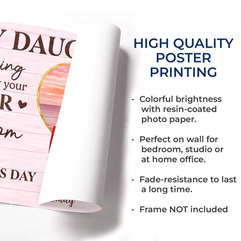 Custom Horizontal Poster - Personalized Mother's Day Birthday Gifts For Daughter - Where Memories Become Part Of Home