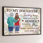 Custom Horizontal Poster - Personalized Mother's Day Birthday Gifts For Daughter - Always With You
