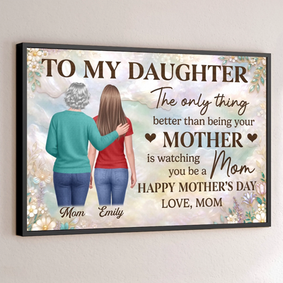Custom Horizontal Poster - Personalized Mother's Day Birthday Gifts For Daughter - Always With You