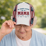 Custom Hat, All Over Print Classic Cap - Personalized Mother's Day, Father's Day Gifts For Mom, Grandma - Favorite Players Call Me Mama