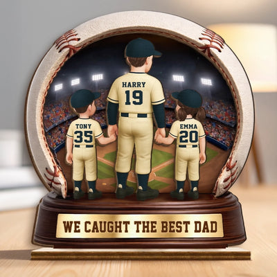 Custom 2-Layered Wooden Plaque - Personalized Father's Day Birthday Gifts For Dad, Grandpa - Your Love Shaped My World