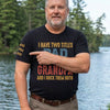 Custom Unisex T-Shirt With Design On Sleeve - Personalized Father's Day Birthday Gifts For Dad, Grandpa - Made Of Steel