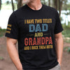 Custom Unisex T-Shirt With Design On Sleeve - Personalized Father's Day Birthday Gifts For Dad, Grandpa - Made Of Steel