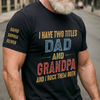 Custom Unisex T-Shirt With Design On Sleeve - Personalized Father's Day Birthday Gifts For Dad, Grandpa - Made Of Steel