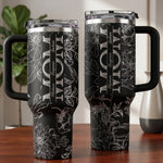 Every Sip, A Reminder Of Her Love - Family Personalized Custom Engraved 40oz Tumbler With Handle - Mother's Day, Gift For Mom, Grandma