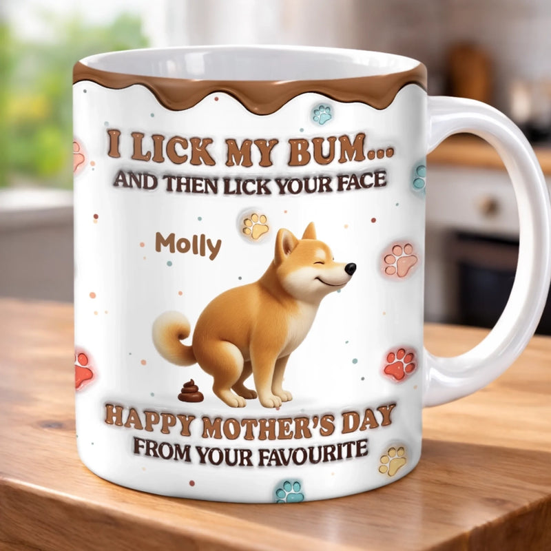 Custom 3D Inflated Effect Printed Mug - Personalized Mother's Day Birthday Gifts For Dog Lovers, Dog Dad And Mom - Mom’s Grossest Little Blessing