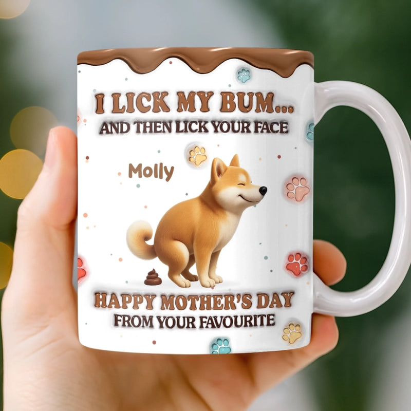 Custom 3D Inflated Effect Printed Mug - Personalized Mother's Day Birthday Gifts For Dog Lovers, Dog Dad And Mom - Mom’s Grossest Little Blessing