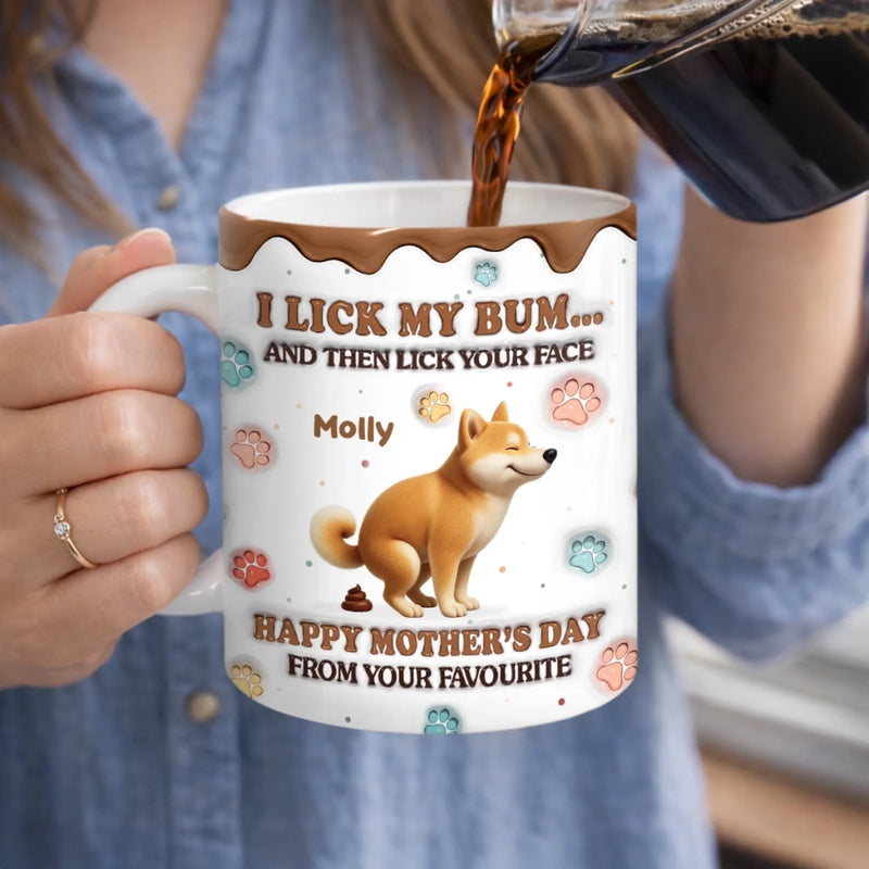 Custom 3D Inflated Effect Printed Mug - Personalized Mother's Day Birthday Gifts For Dog Lovers, Dog Dad And Mom - Mom’s Grossest Little Blessing