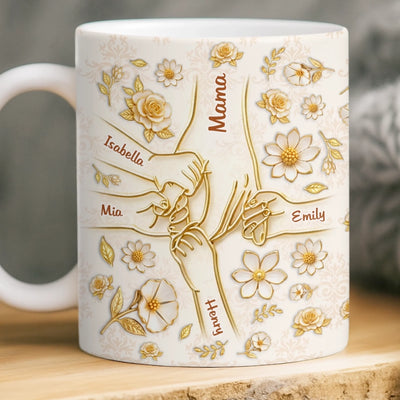 Custom 3D Inflated Effect Printed Mug - Personalized Mother's Day Gifts For Mom, Grandma - Together Is Her Favorite Place