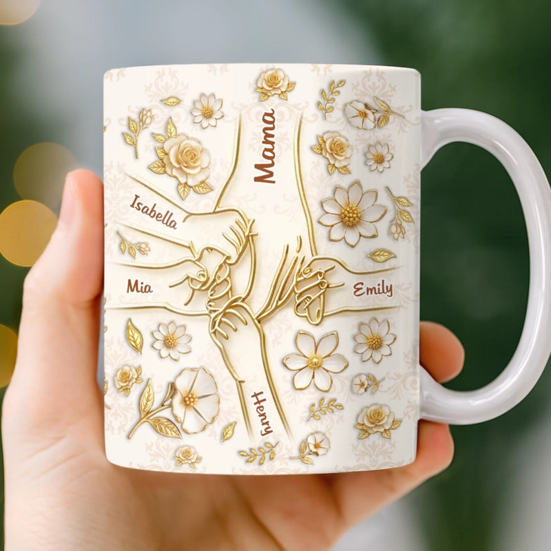 Custom 3D Inflated Effect Printed Mug - Personalized Mother's Day Gifts For Mom, Grandma - Together Is Her Favorite Place