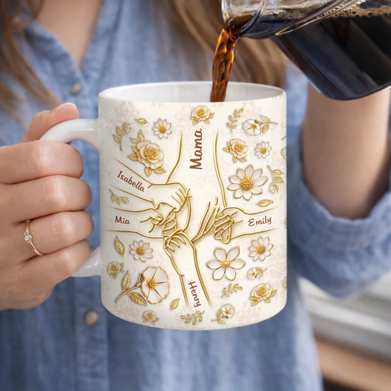 Custom 3D Inflated Effect Printed Mug - Personalized Mother's Day Gifts For Mom, Grandma - Together Is Her Favorite Place