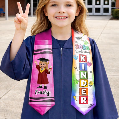 Custom Kids Graduation Stole - Personalized Graduation Gifts For Kids - Small Steps Big Achievements