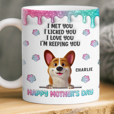 Custom 3D Inflated Effect Printed Mug - Personalized Mother's Day Birthday Gifts For Dog Lovers, Dog Mom - I Woof You So Much