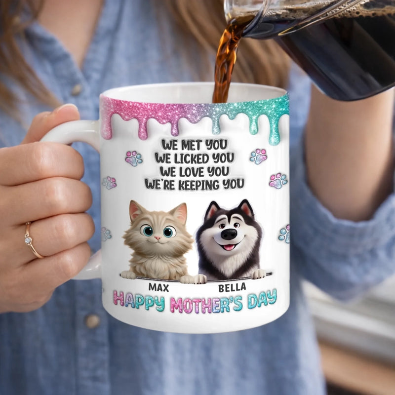 Custom 3D Inflated Effect Printed Mug - Personalized Mother's Day Birthday Gifts For Dog Lovers, Dog Mom - I Woof You So Much