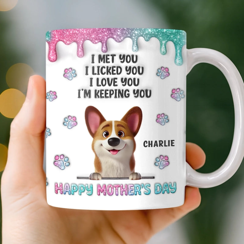 Custom 3D Inflated Effect Printed Mug - Personalized Mother's Day Birthday Gifts For Dog Lovers, Dog Mom - I Woof You So Much