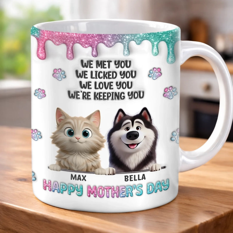Custom 3D Inflated Effect Printed Mug - Personalized Mother's Day Birthday Gifts For Dog Lovers, Dog Mom - I Woof You So Much