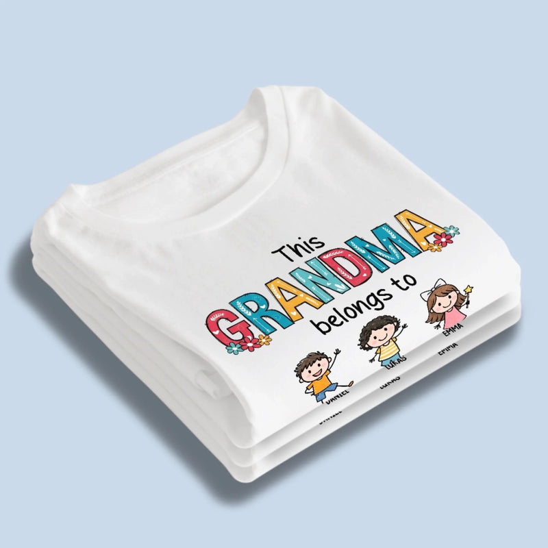 Custom Unisex T-shirt, Premium T-shirt, Hoodie - Personalized Mother's Day Birthday Gifts For Mom, Grandma - Official Grandma Fan Club
