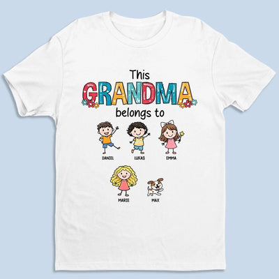 Custom Unisex T-shirt, Premium T-shirt, Hoodie - Personalized Mother's Day Birthday Gifts For Mom, Grandma - Official Grandma Fan Club