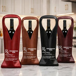 Custom Leather Wine Bag - Personalized Funny Gifts For Best Friends, Family, Coworker, Work Bestie - Sip Happens