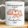 Custom Mug - Personalized Mother's Day, Baby Shower, Gender Reveal Gifts For New Moms, Wife, Daughter - Love At First Kick