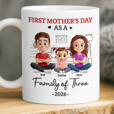 Custom Mug - Personalized Mother's Day Birthday Gifts For New Moms, Wife, Daughter - Her First Mother’s Day, Their Sweetest Chapter