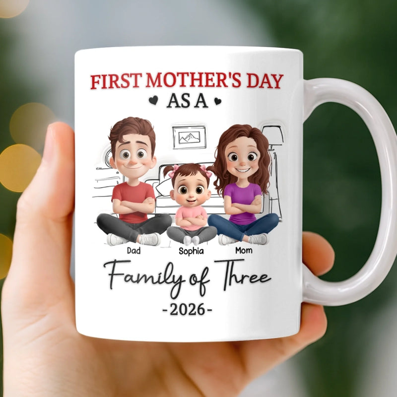 Custom Mug - Personalized Mother's Day Birthday Gifts For New Moms, Wife, Daughter - Her First Mother’s Day, Their Sweetest Chapter