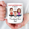 Custom Mug - Personalized Mother's Day Birthday Gifts For New Moms, Wife, Daughter - Her First Mother’s Day, Their Sweetest Chapter