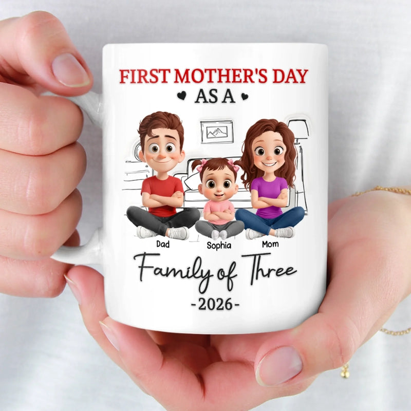Custom Mug - Personalized Mother's Day Birthday Gifts For New Moms, Wife, Daughter - Her First Mother’s Day, Their Sweetest Chapter