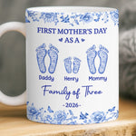 Custom Mug - Personalized Mother's Day, Baby Shower, Gender Reveal Gifts For New Moms, Wife, Daughter - Small Footprints That Changed Everything