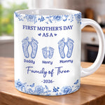Custom Mug - Personalized Mother's Day, Baby Shower, Gender Reveal Gifts For New Moms, Wife, Daughter - Small Footprints That Changed Everything