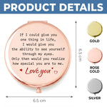 Custom Compact Mirror - Personalized Birthday Gifts For Daughter, Granddaughter - You Are My Heart