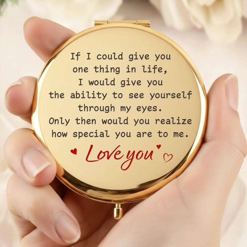 Custom Compact Mirror - Personalized Birthday Gifts For Daughter, Granddaughter - You Are My Heart