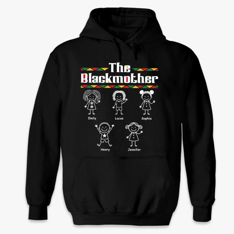 Custom Unisex T-shirt, Premium T-shirt, Hoodie - Personalized Mother's Day Birthday Gifts For Mom, Grandma - Black Mother, Beautiful Legacy