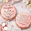 Custom Compact Mirror - Personalized Birthday Gifts For Daughter, Granddaughter - You Are My Heart