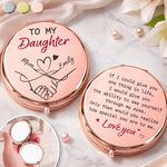 Custom Compact Mirror - Personalized Birthday Gifts For Daughter, Granddaughter - You Are My Heart